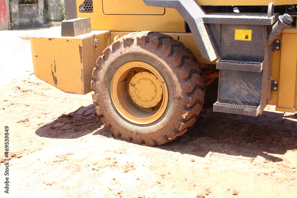 yellow bulldozer at site yellow bulldozer at site