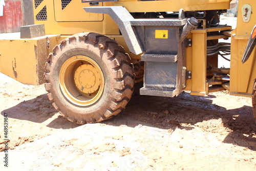Desert bulldozer at work site