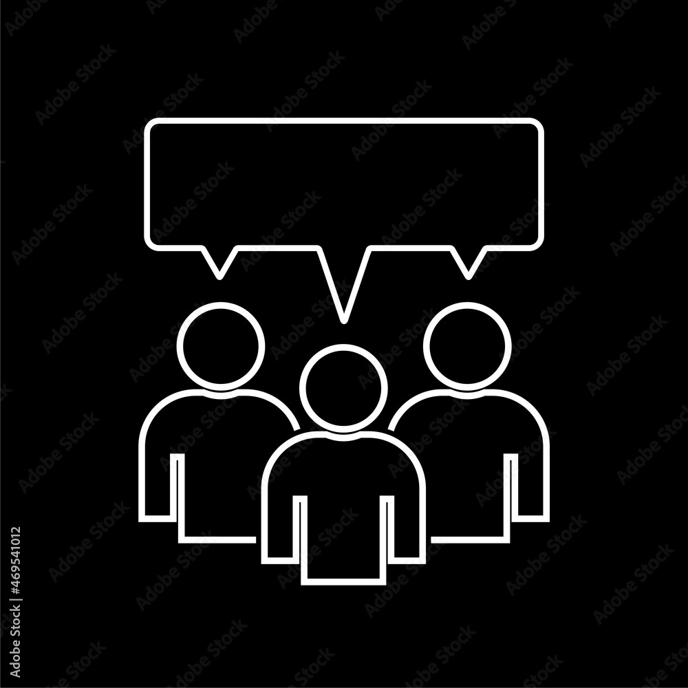 Conversation icon isolated on dark background Conversation icon isolated on dark background