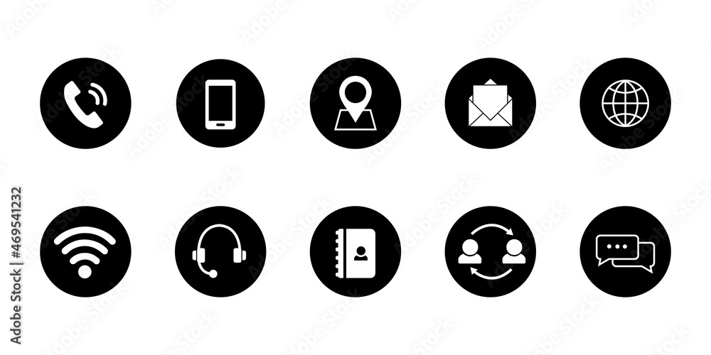 Set of contact icons Set of contact icons