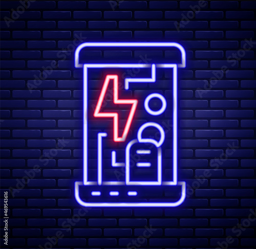 Glowing neon line Futuristic cryogenic capsules or containers icon isolated on brick wall background. Cryonic technology for humans or cryogenic chamber. Colorful outline concept. Vector