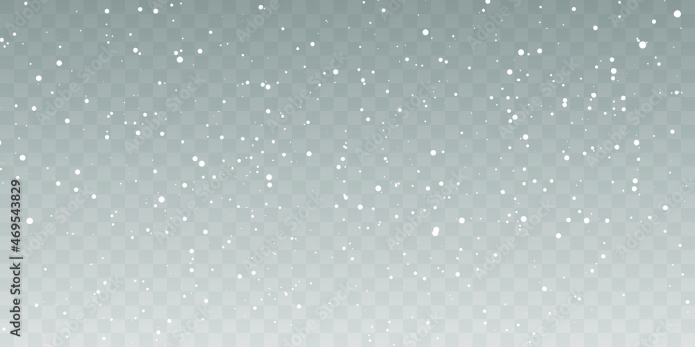 Png Vector heavy snowfall, snowflakes in different shapes and forms. Snow flakes, snow background. Falling Christmas	 - obrazy, fototapety, plakaty 
