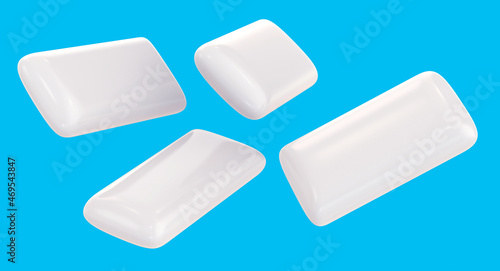 Photos White dragees with mentol or mint