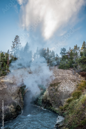 Steaming Mud Pod Area in famous Yellowstone National Park © imagoDens