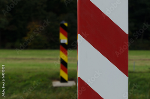 STATE BORDER POSTS - Marking the border between the states of Poland and Germany