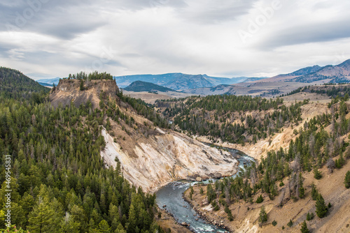 River flowing north of the Yellowstone National Park