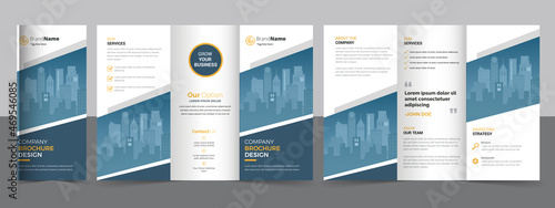 Creative corporate modern business trifold brochure template, trifold layout, a4 size brochure.