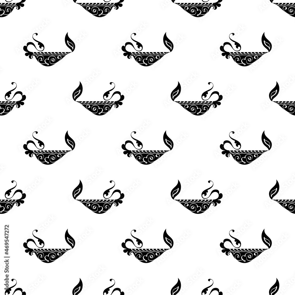 Diya Seamless Pattern M_2111001 Diya Seamless Pattern M_2111001