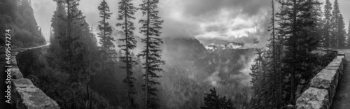 Magnificent mountain landscape around Mount Rainier National Park