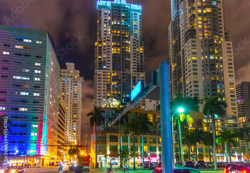 Colorful night in downtown Miami © Gabriele Maltinti