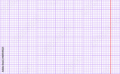 Feuille de calcul millimètre, large feuille de papier, motif violet 