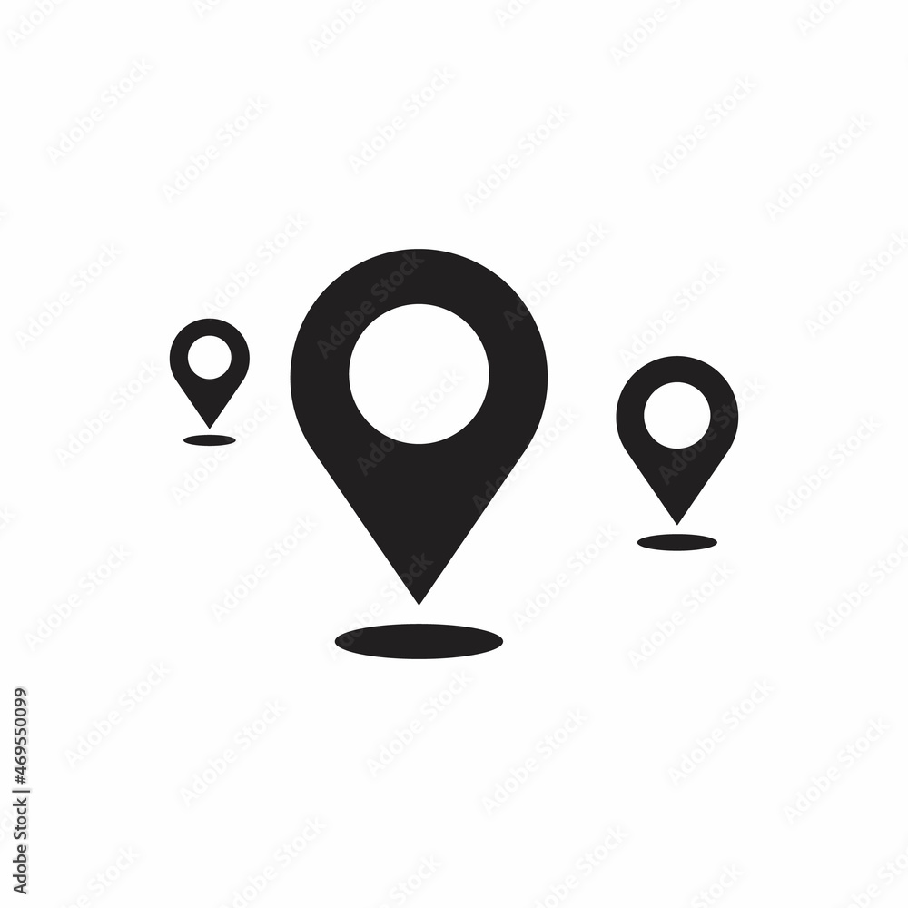 pin point icon isolated on white background pin point icon isolated on white background