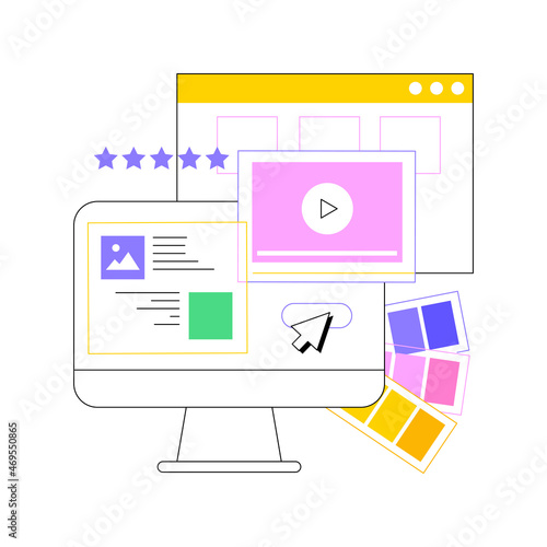 Portfolio abstract concept vector illustration. Project portfolio, service catalog, product presentation, get to know our work, web element, professional website, menu bar abstract metaphor. © Vector Juice