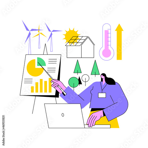 Management of resources abstract concept vector illustration. Economics of natural resources, sustainable management, NRM, renewable energy, fossils use, water consumption abstract metaphor. photo