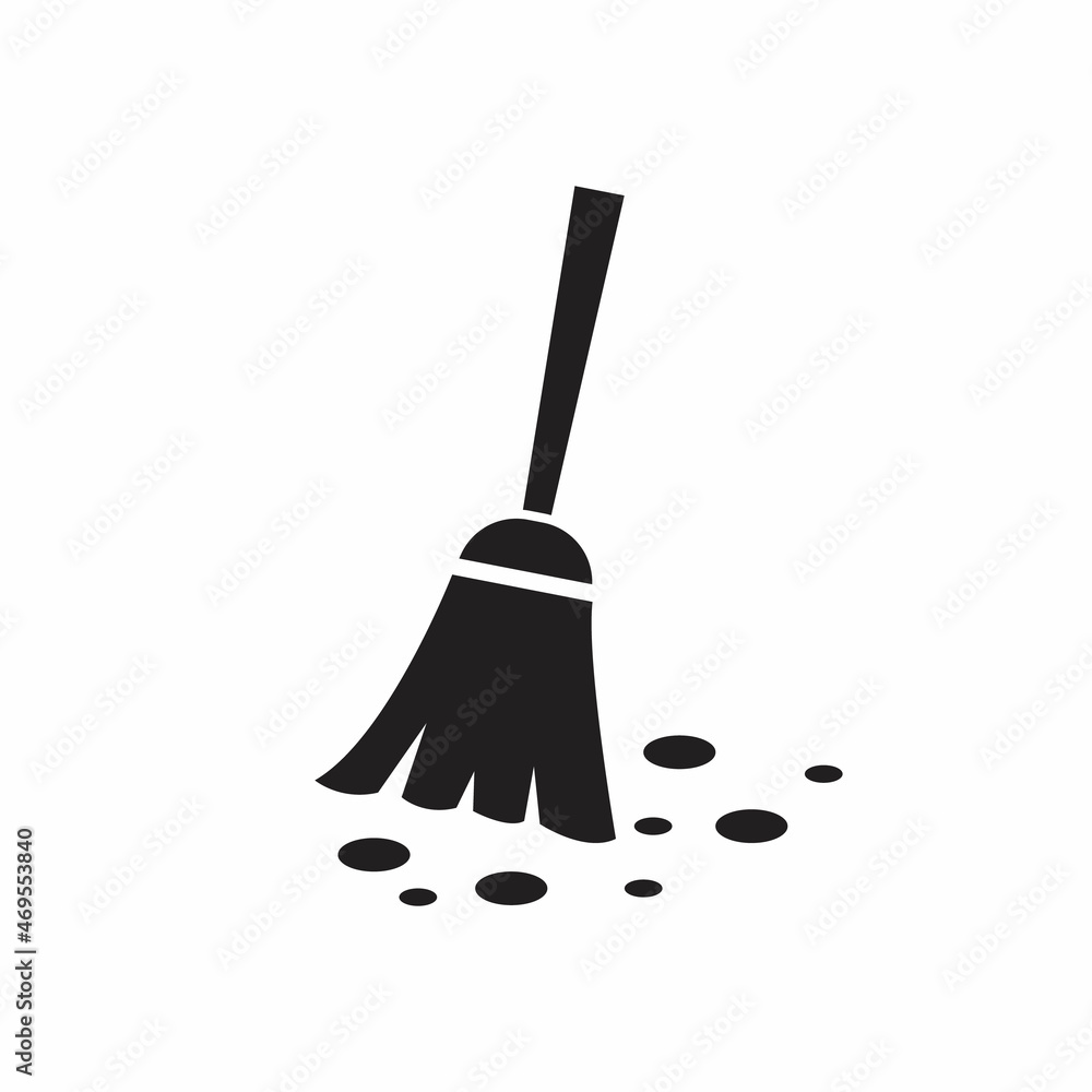 Sweeping broom icon