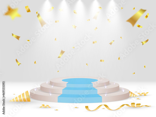 Vector illustration for laureates and winners. A pedestal or platform for honoring the winners.
