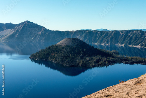 Magnificent reflection of the caldera of Crater Lake in the Crater Lake NP