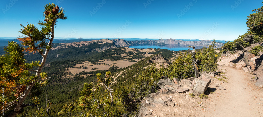 View of Crater Lake from Mt Scott, Crater Lake National Park