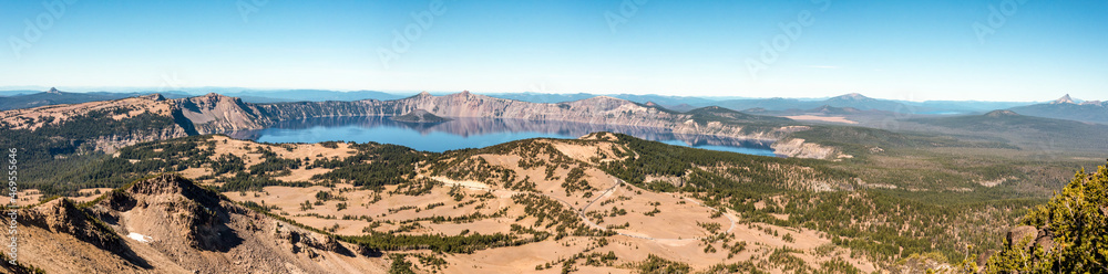 View of Crater Lake from Mt Scott, Crater Lake National Park