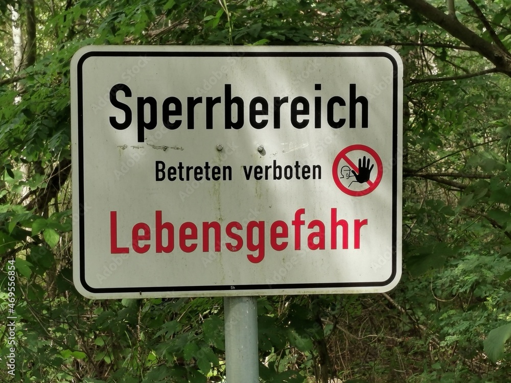 Kiwistar Magnetschild „Sperrbereich Betreten Verboten“ – 30 Cm, Silber, Magnetisch & Wiederverwendbar