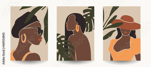 Modern art prints in boho style. Eps10 vector.