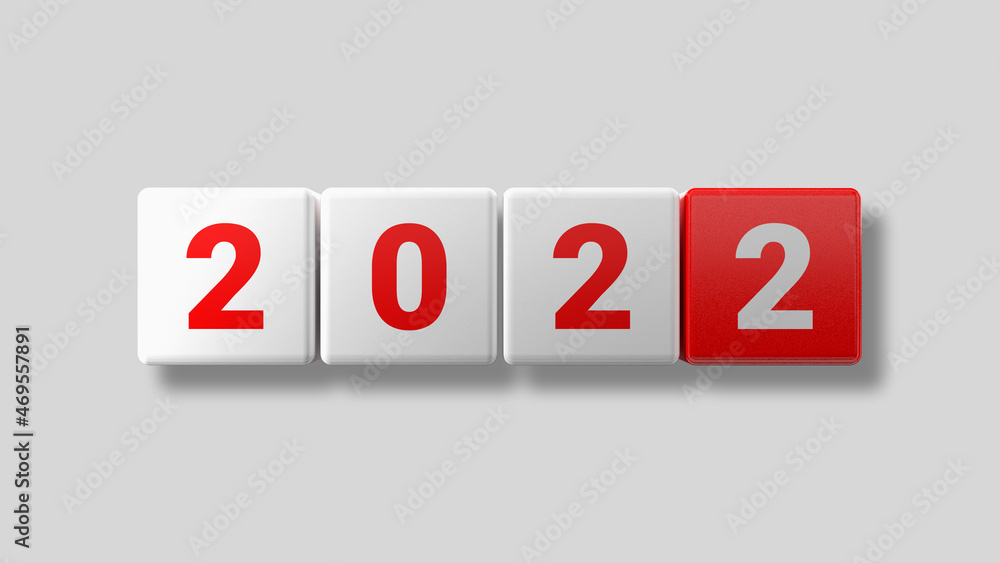 2022. New Year. Christmas. White background. Two thousand twenty-two 2022. New Year. Christmas. White background. Two thousand twenty-two
