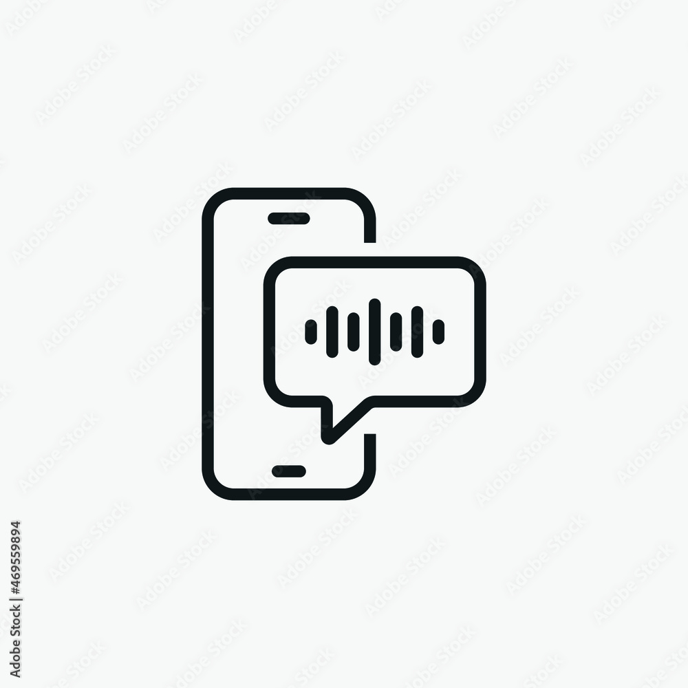 Phone Voice Message vector sign icon Phone Voice Message vector sign icon