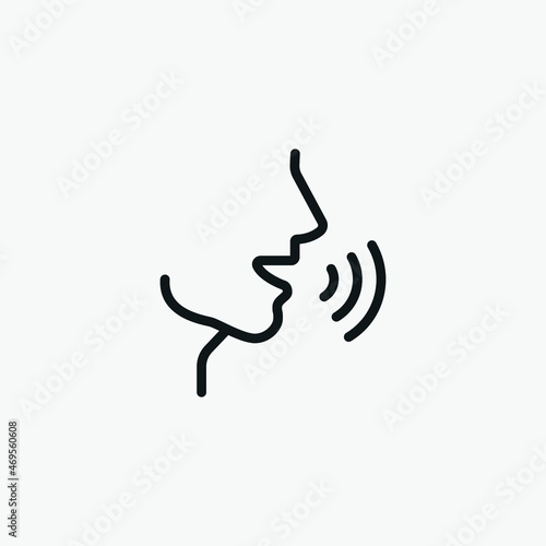 Human Person Voice vector sign icon