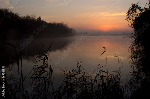 Sunrise by the Bagry lake