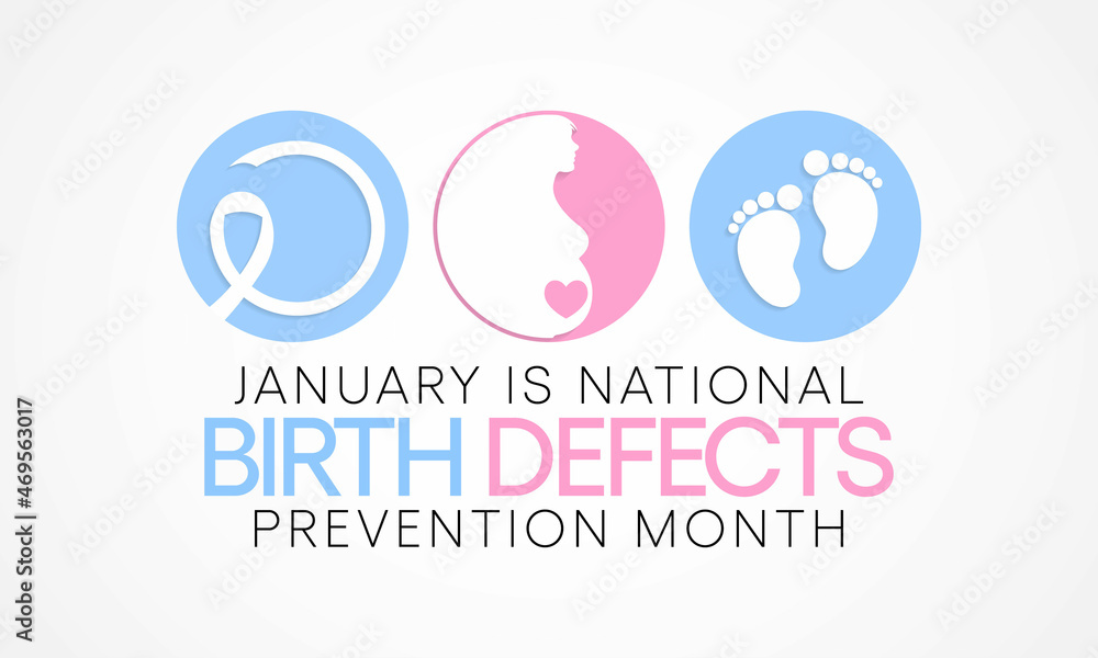 Birth defects prevention month is observed every year in January, are structural changes present at birth that can affect almost any part or parts of the body. Vector illustration Birth defects prevention month is observed every year in January, are structural changes present at birth that can affect almost any part or parts of the body. Vector illustration