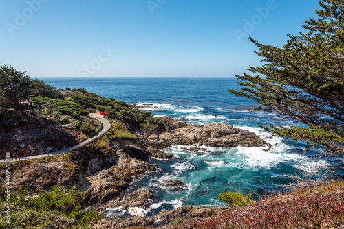 Scenic pacific coast at the Big Sur Highway No 1 in California