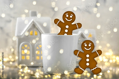 Gingerbread cookies Christmas lights decoration