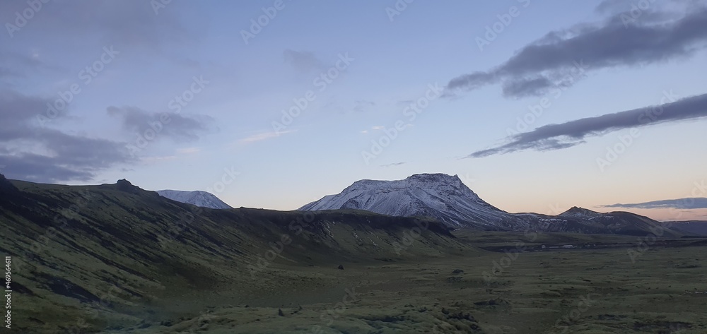 Fondo de amanecer en Islandia