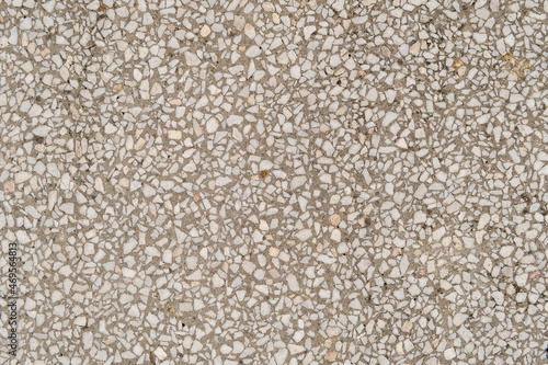 White black terrazzo patterns old floor texture background