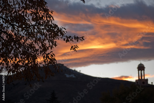 sunset in the mountains