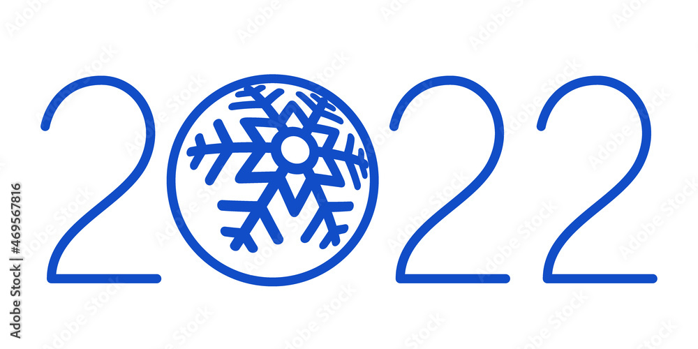 Fototapeta premium Christmass ball 2022 lettering