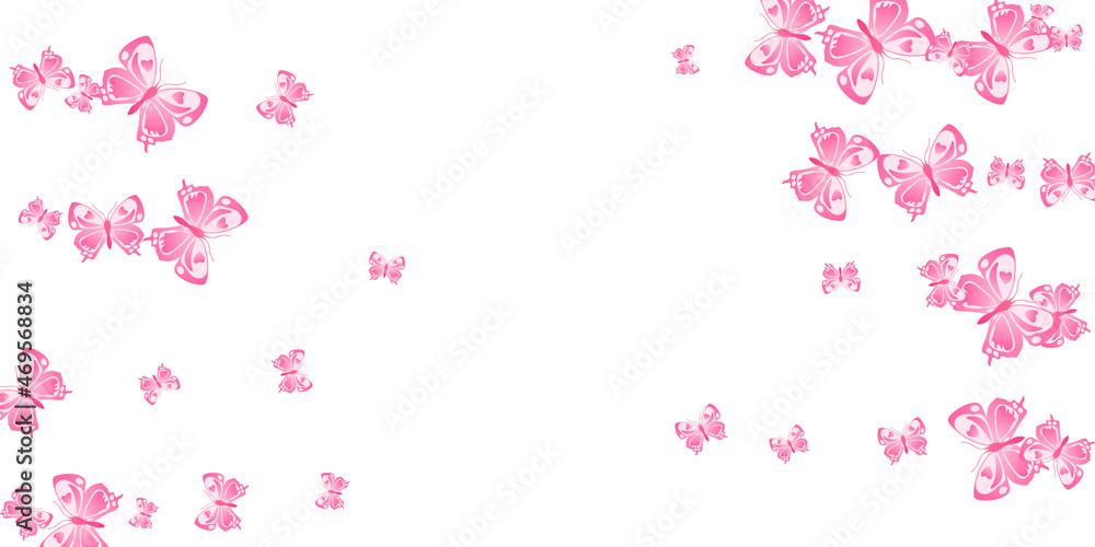 Romantic pink butterflies abstract vector illustration. Spring beautiful insects. Wild butterflies abstract fantasy background. Gentle wings moths graphic design. Garden beings. Romantic pink butterflies abstract vector illustration. Spring beautiful insects. Wild butterflies abstract fantasy background. Gentle wings moths graphic design. Garden beings.