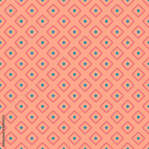Wallpaper Mural Rhombus elements with center dot vector seamless pattern. Textile fabric print design. Torontodigital.ca
