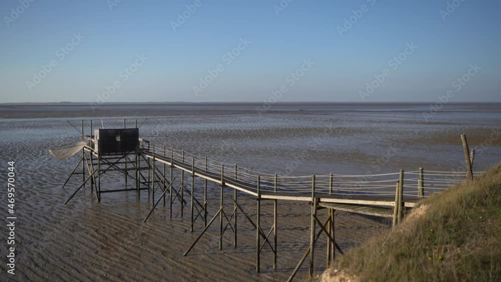 Fishing hut on the Atlantic coast in Vendée, France Fishing hut on the Atlantic coast in Vendée, France