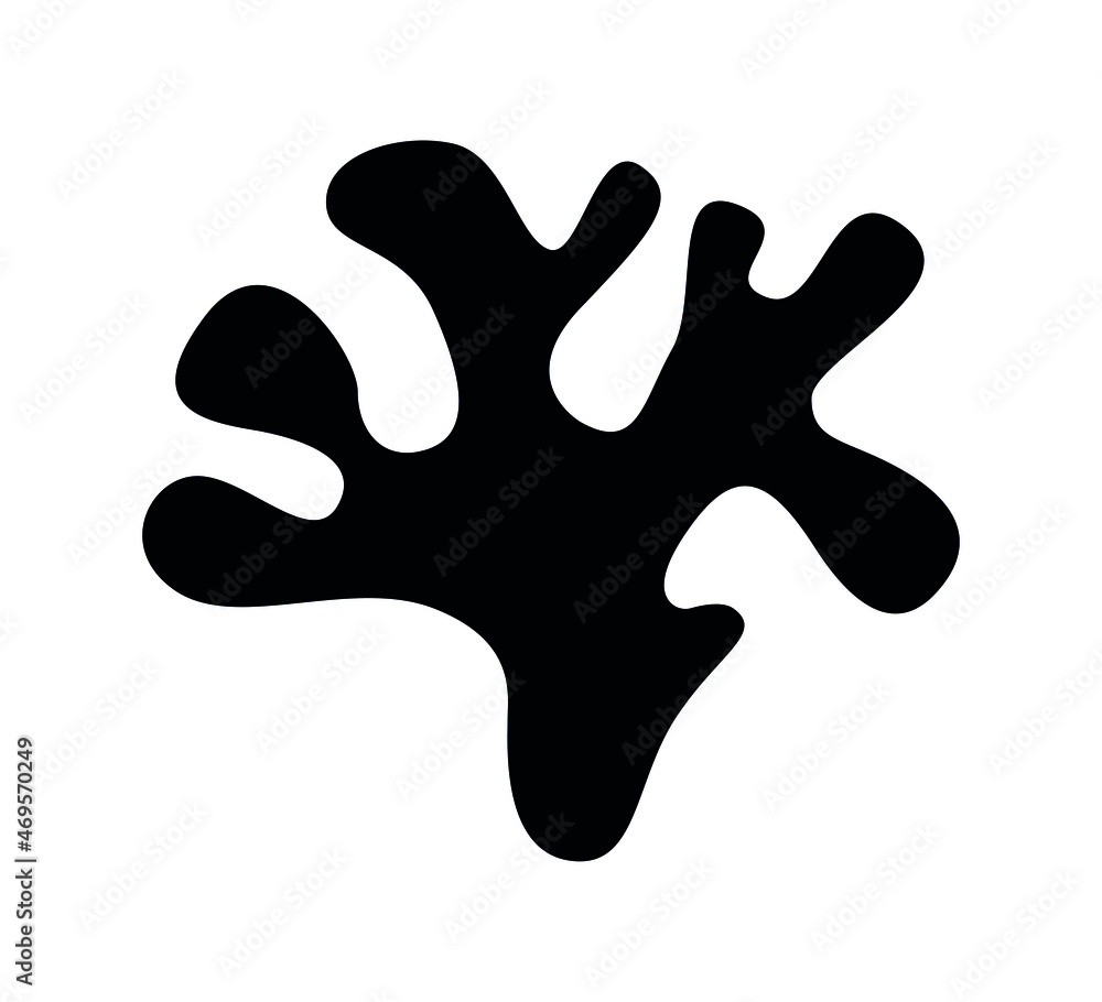 Logo of algae and seaweed, lichen or coral on a white isolated background Logo of algae and seaweed, lichen or coral on a white isolated background