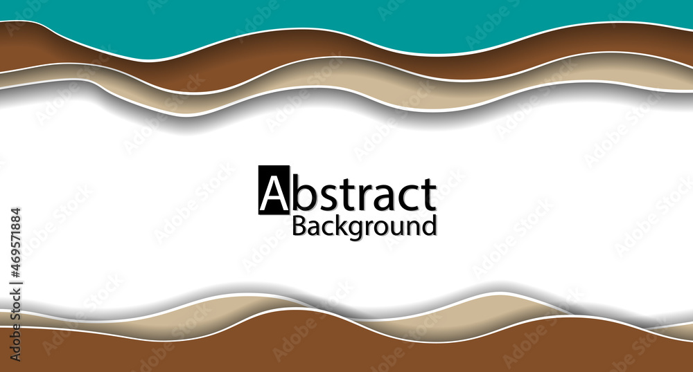 3D rendering. Multilayer paper cut illustration background. top and bottom holder There is a space in the middle for entering text. 3D rendering. Multilayer paper cut illustration background. top and bottom holder There is a space in the middle for entering text.