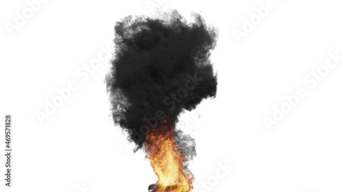 Wallpaper Mural Fire Tornado isolated against white background, seamless loop Torontodigital.ca