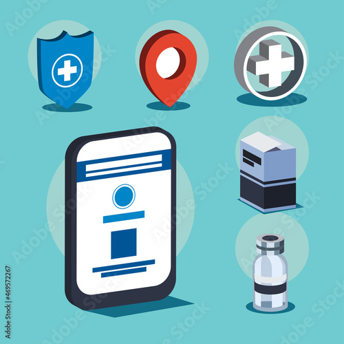 vaccine passport icons
