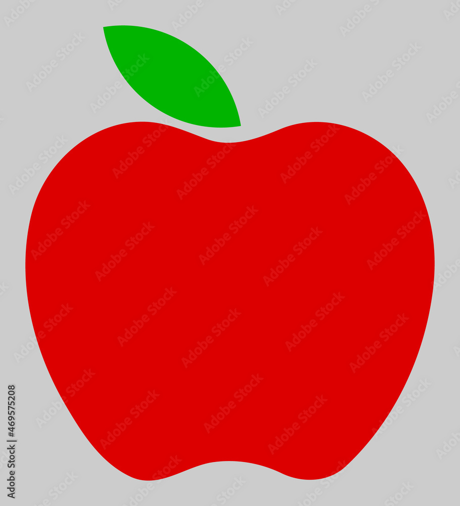 Apple vector icon. An isolated flat icon illustration of apple with nobody. Apple vector icon. An isolated flat icon illustration of apple with nobody.