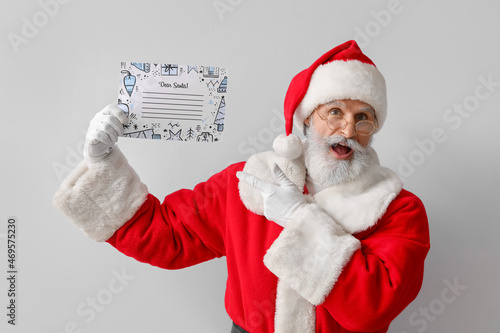 Surprised Santa Claus with ...