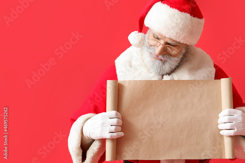 Santa Claus with blank lett...