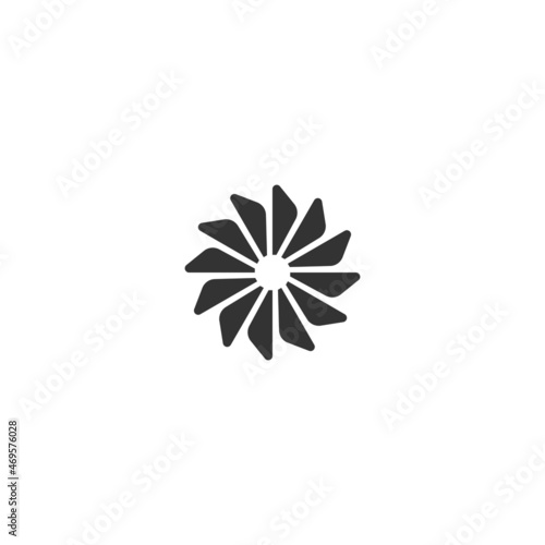 Fan icon logo flat design template