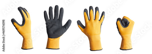 Fotografie, Obraz Textile work gloves with rubber