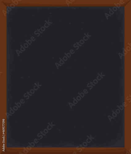 Empty blackboard with wooden frame in cartoon style, Vector illustration
