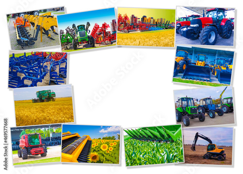 Obraz na plátně Collage about farm, agriculture, farming